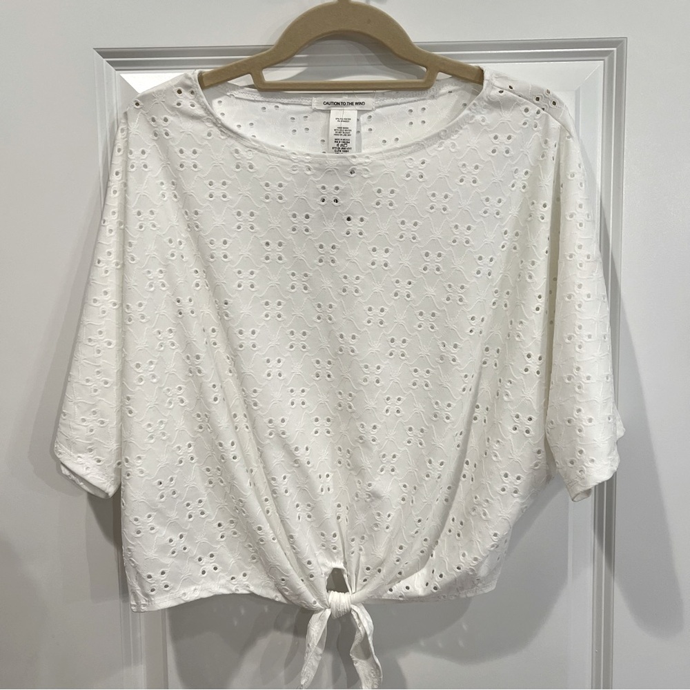 NWT White Eyelet Blouse